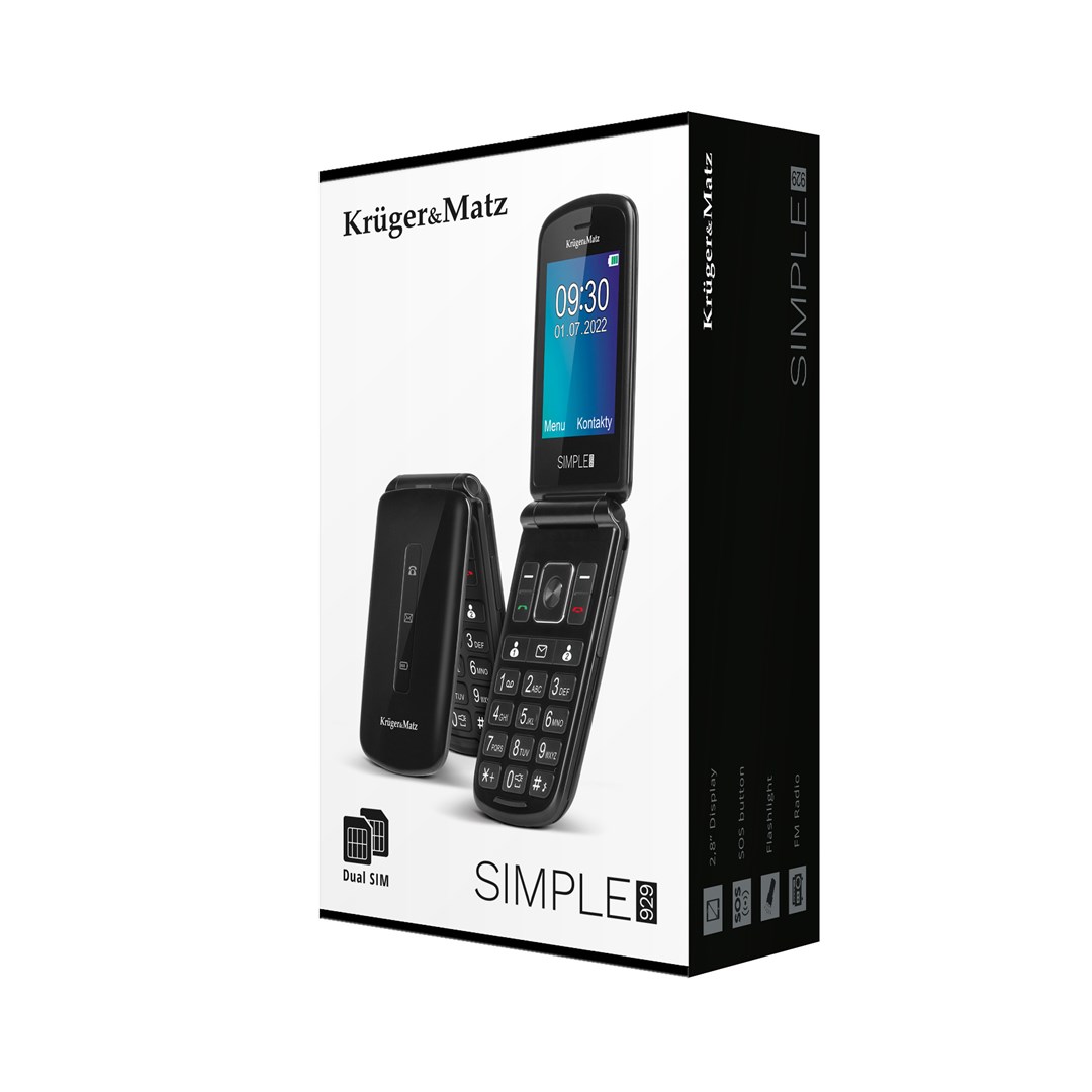 MaxCKruger & Matz Phone for Seniors KM0929 7 11 cm (2 8) 108 5 g Black