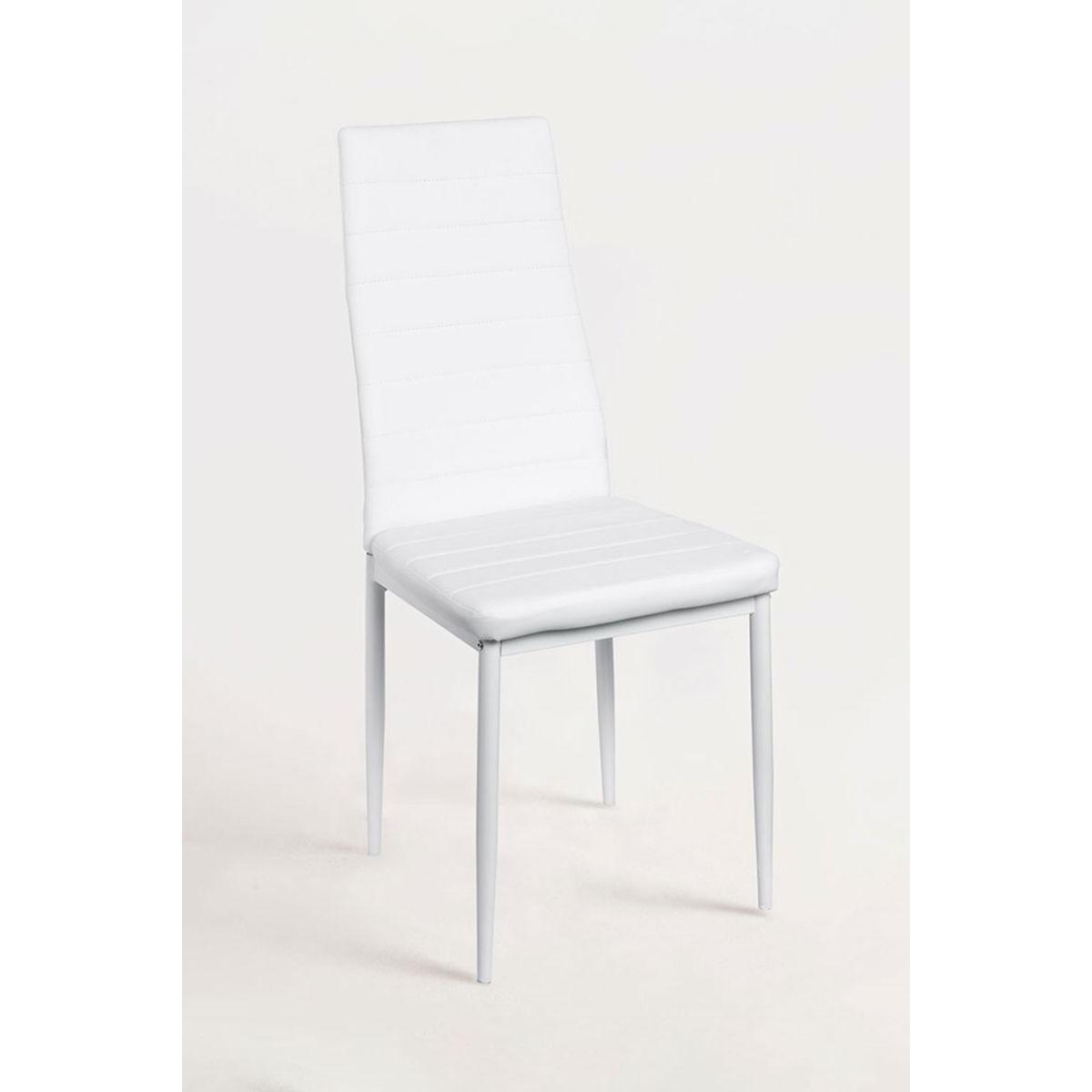 Regalos Miguel - Packs Sillas Comedor - Pack 4 Sillas Lauter Polipiel - Blanco