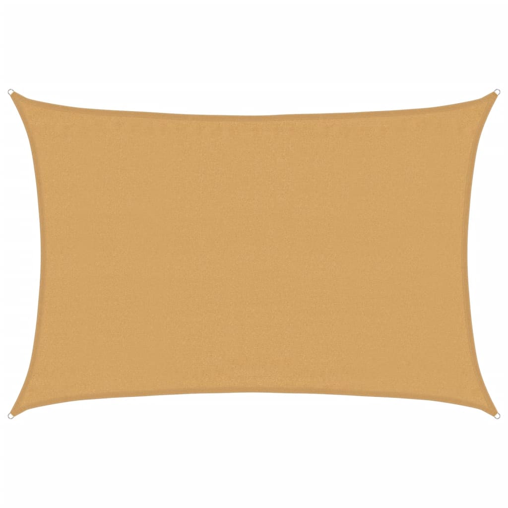 vidaXL Toldo de vela HDPE 160 g/m² 3,5x4,5 m Color Antracita, Beige, Crema