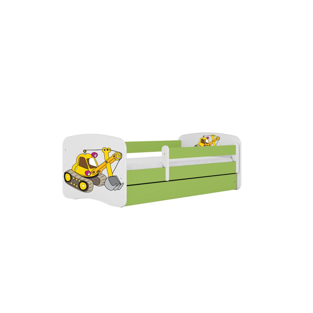 Cama 160 x 80 cm Kocot Kids com gaveta BabyDreams Digger Green
