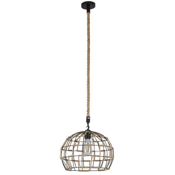 Lampara colgante con cuerda YUTE de una luz Fabrilamp