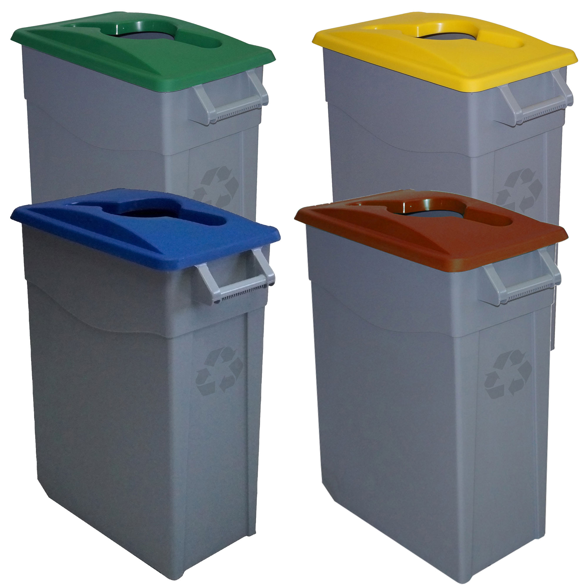 Denox Pack Reciclaje Contenedor Zeus 65L Abierto Set de 4 Colores