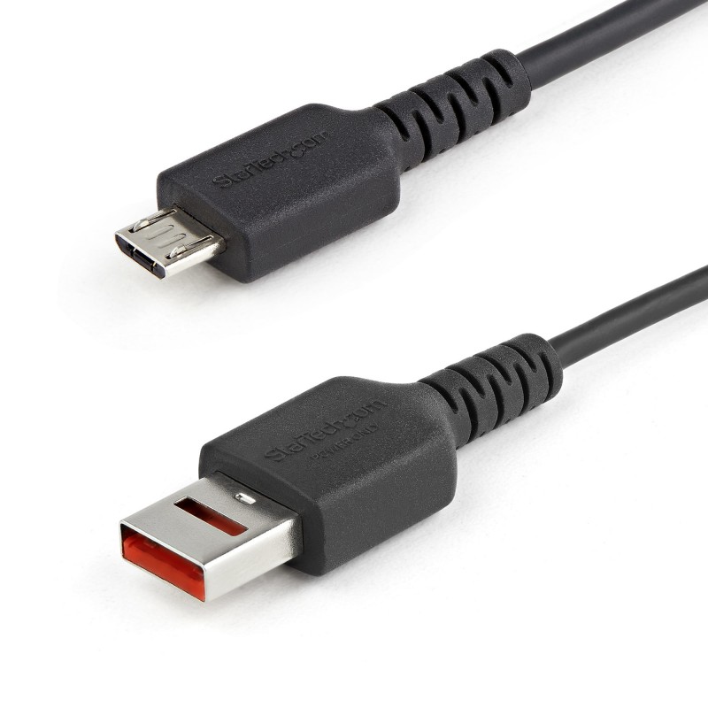 StarTech.com - Cable de 1m Adaptador Bloqueador USB de Datos – Adaptador USB a Micro USB de Carga Segura – Micro USBC Solo de Ca USBSCHAU1M