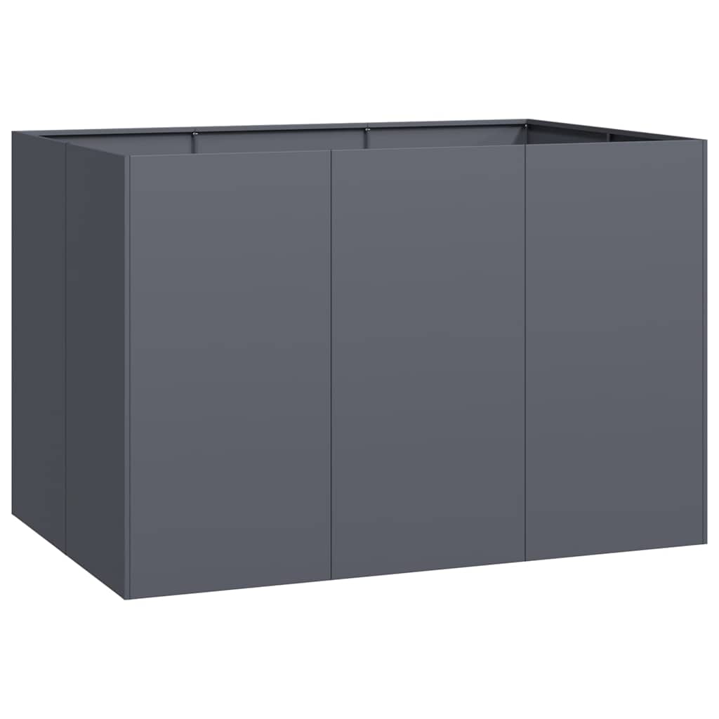 vidaXL Jardinera acero gris antracita 120x80x80 cm