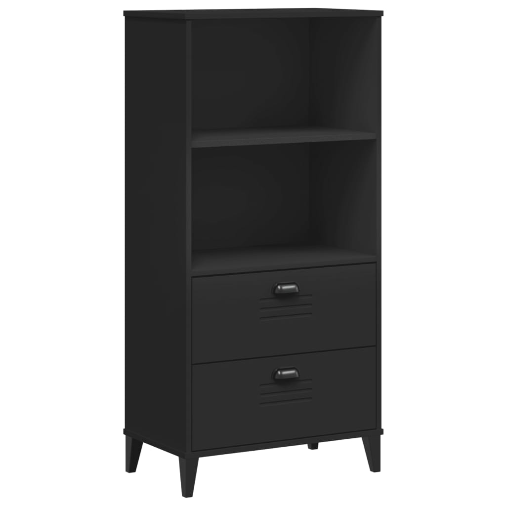 Vidaxl Librería VIKEN Madera de Ingeniería 60x35x123 Cm Blanco Negro Gris Antracita