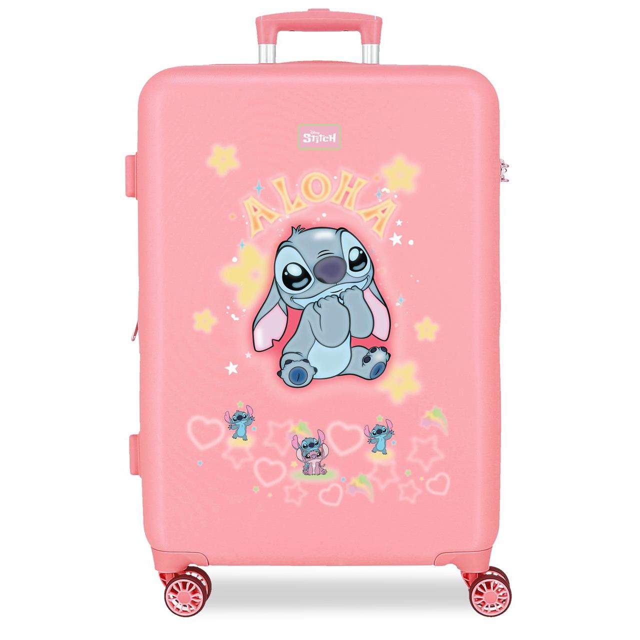Maleta mediana  Stitch You & Me Rosa 46x65x23cm