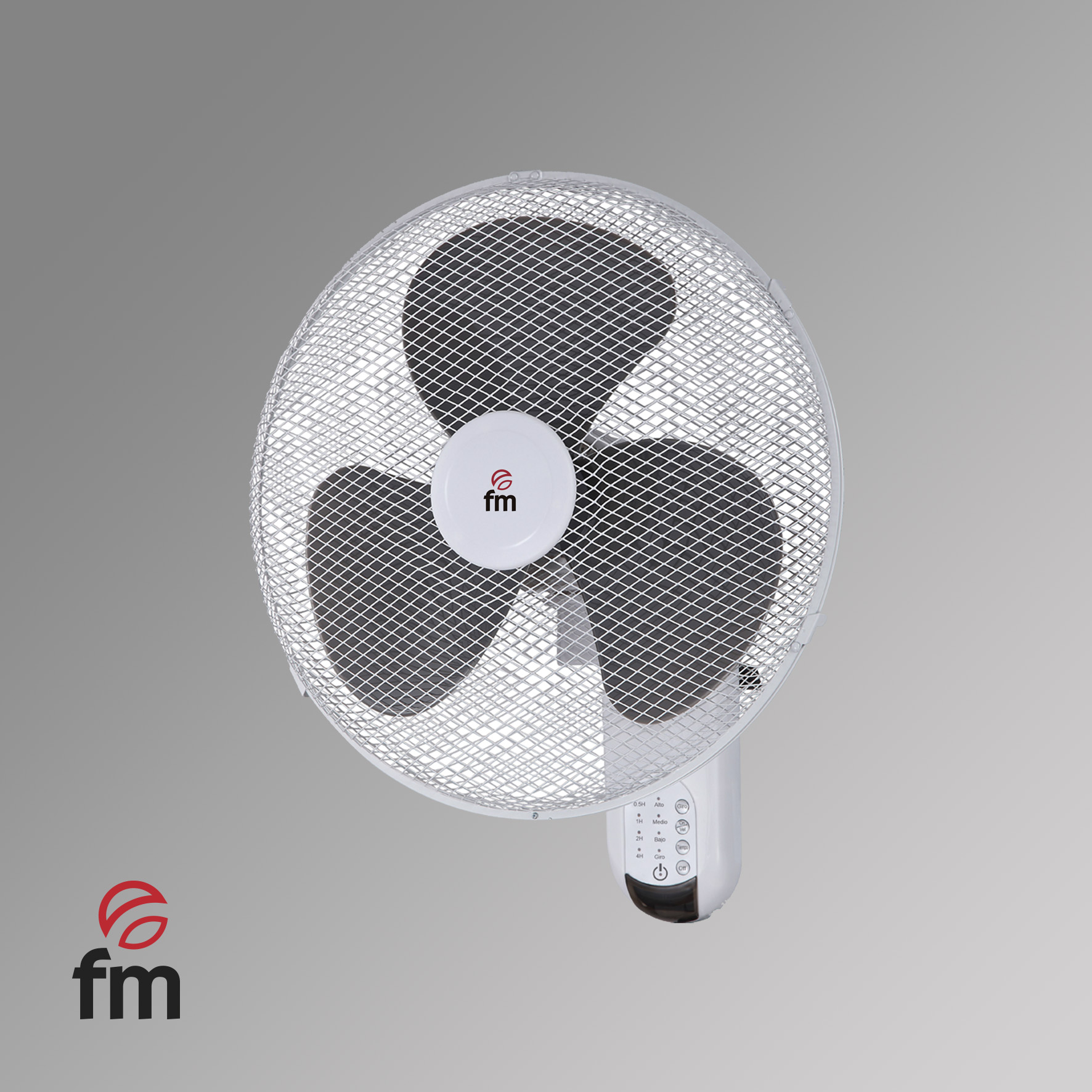 Ventilador De pared FM VM-140  | 40,0 cm, 50 W, Blanco, Fijación mural, Oscilante, Cabezal multiorientable