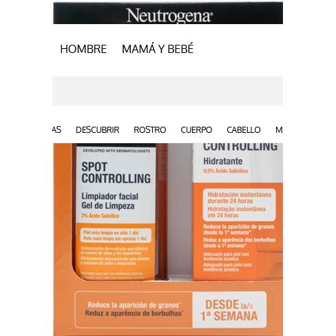 Neutrogena pack rutina anti-imperfecciones limpiador +  Crema hidratante sin aceite antimanchas Visibly Clear