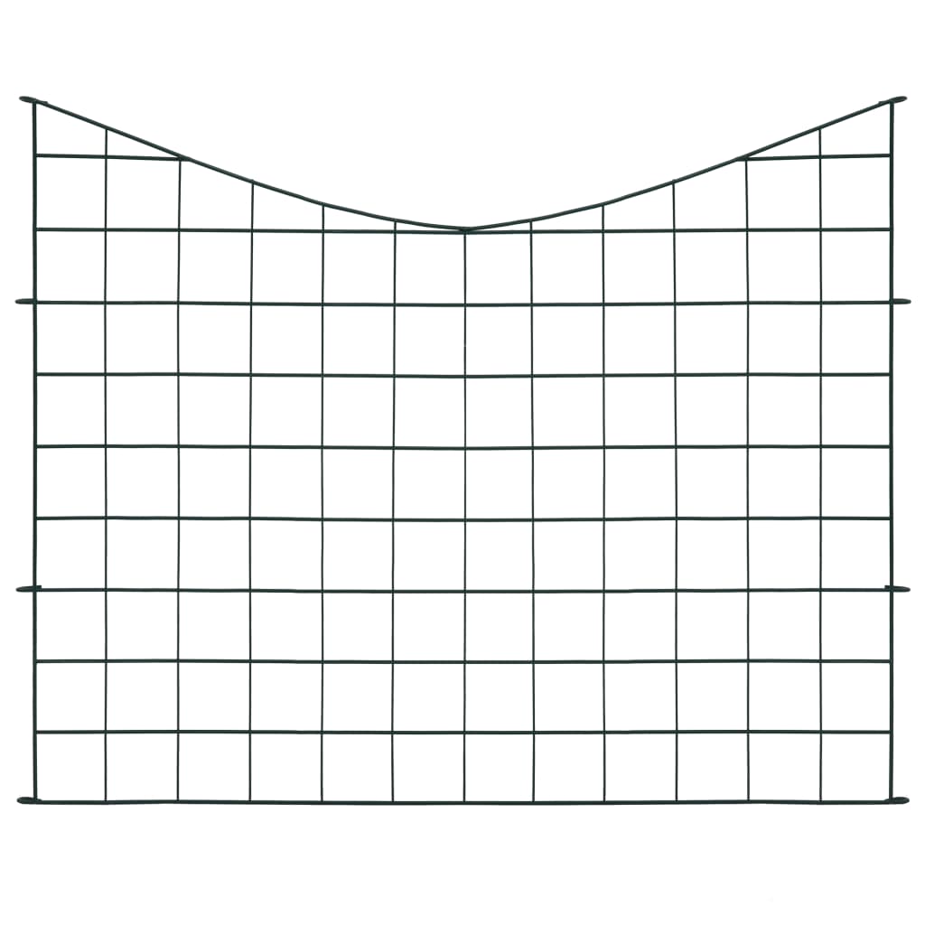 Vidaxl Set de Valla de Jardín Arqueada Verde - Dimensiones 77.3 X 26 Cm - Protección Infantil y Seguridad