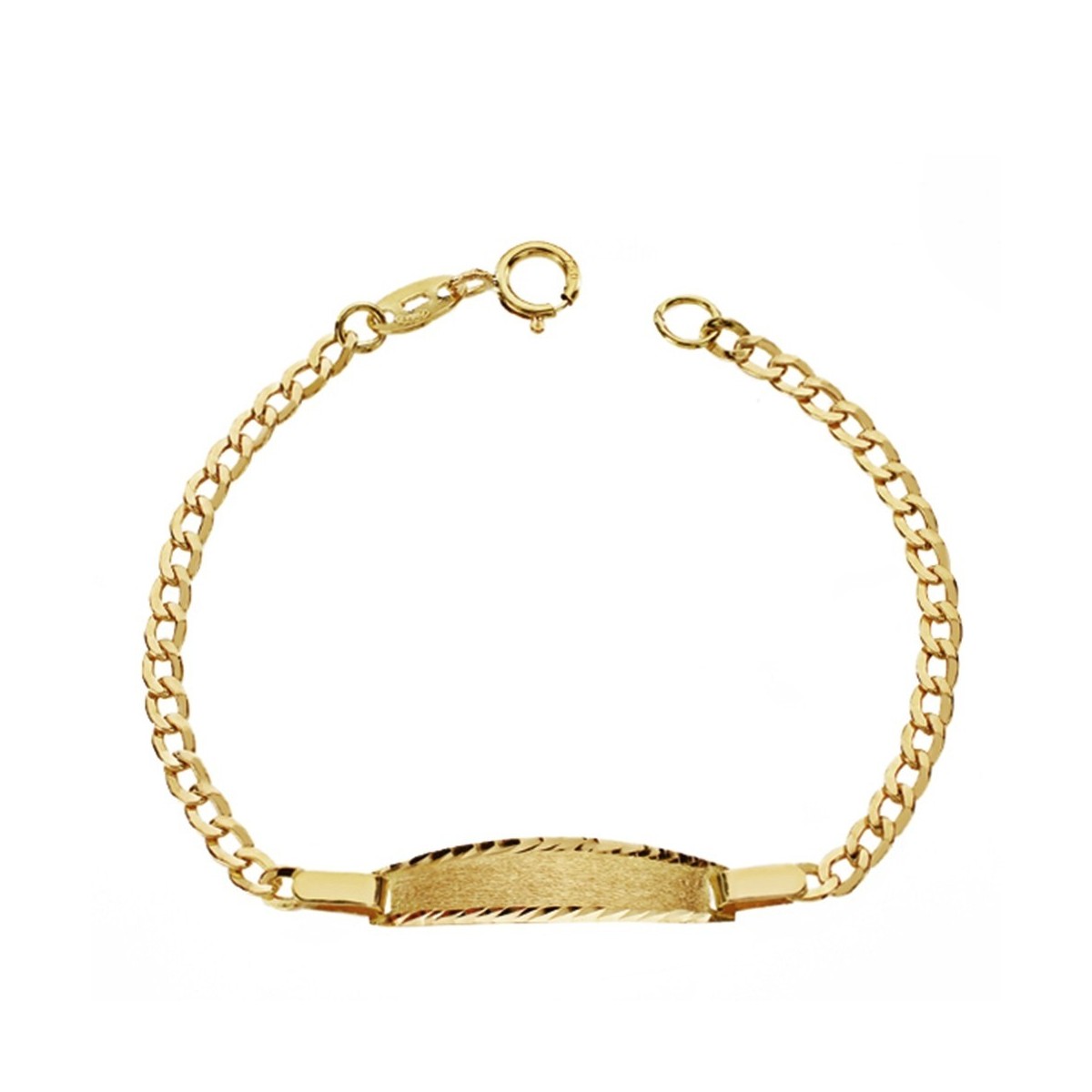 Esclava oro 18k barbada 12cm. bebé