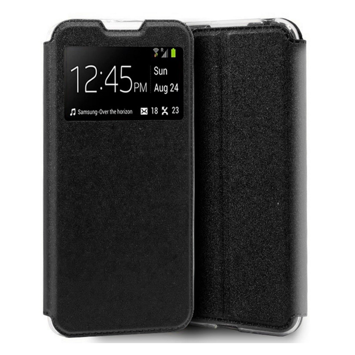 Tumundosmartphone Funda Libro Soporte con Ventana para Oppo A52 / Oppo A72 color Negra