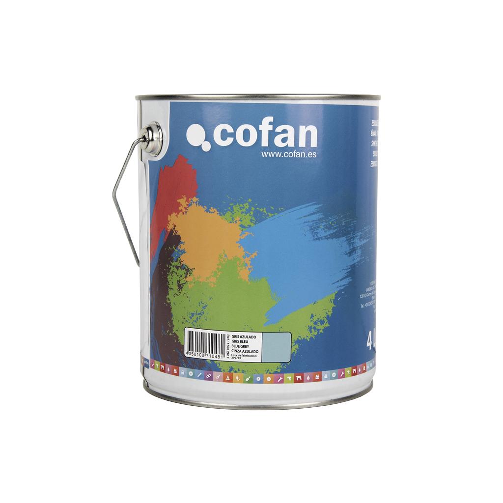 Cofan Esmalte Sintético | Color Gris Azulado | Envase de 4 L