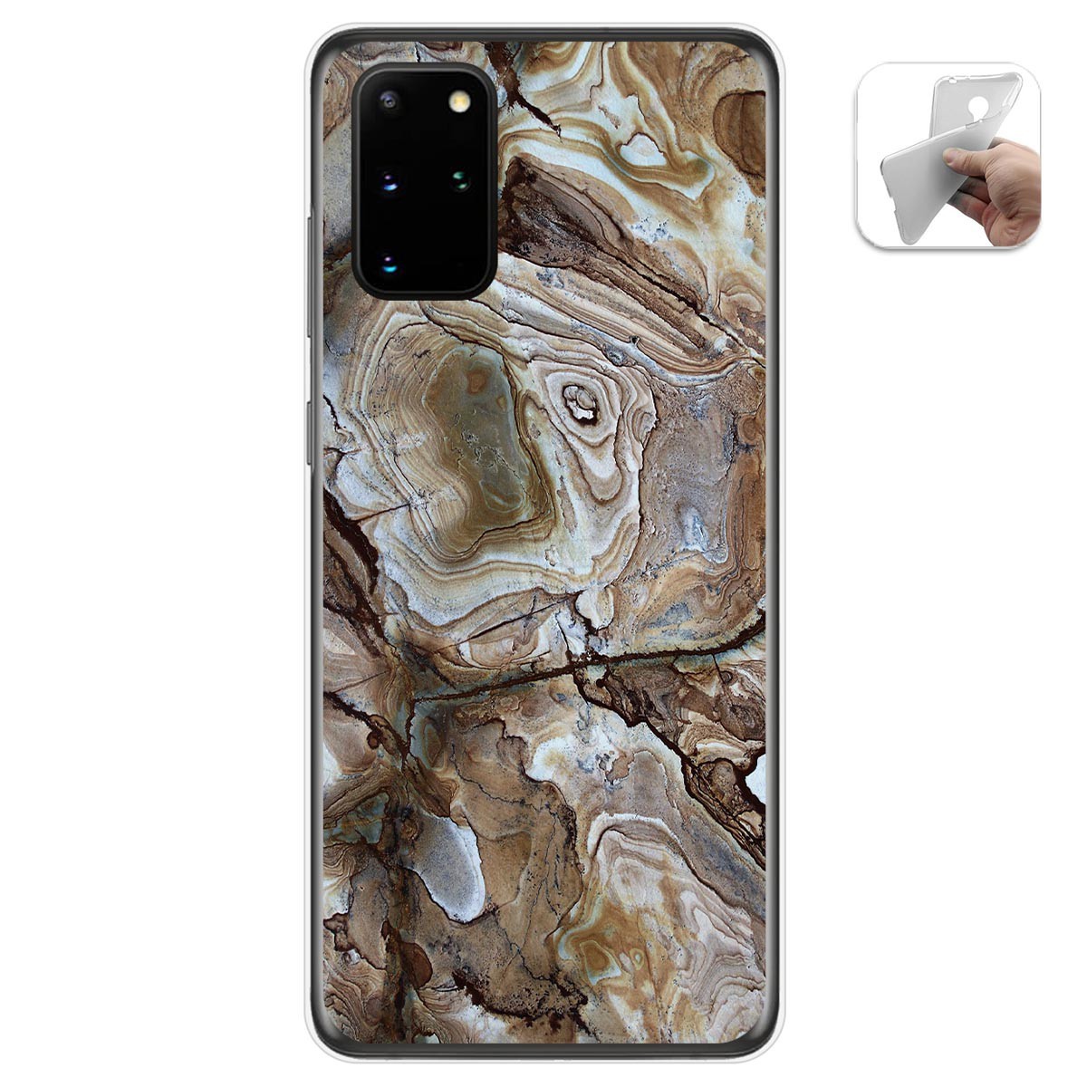 Tumundosmartphone Funda Gel Tpu para Samsung Galaxy S20+ Plus diseño Mármol 14 Dibujos