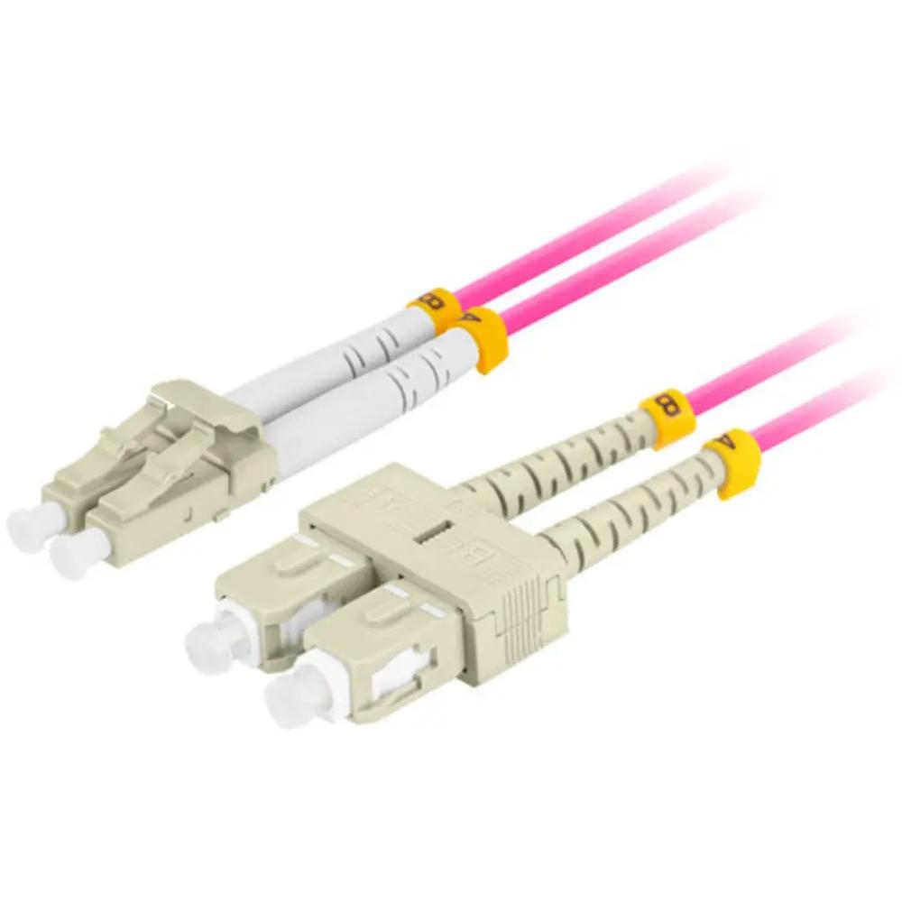 Cable de fibra óptica Lanberg FO-LUSU-MD41-0020-VT 2 m LC/SC OM4