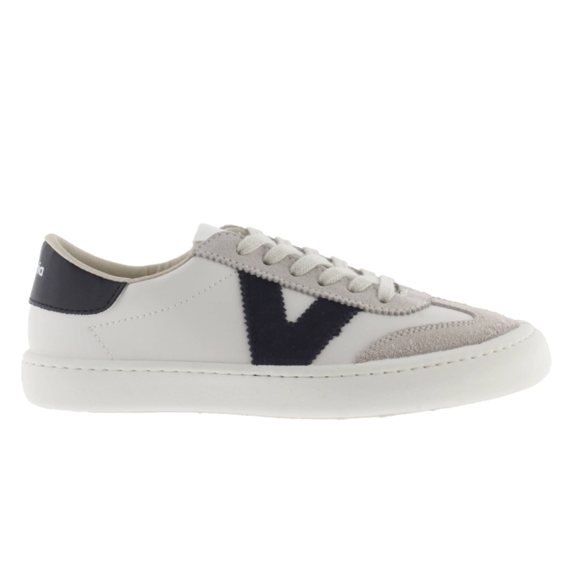 Zapatillas Victoria Olmo Barefoot Efecto Piel y Serraje Marino para Mujer - Hechas en España con Plantilla Extraíble