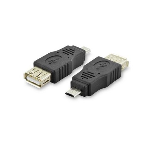 CABLEPELADO Adaptador USB 2.0 Hembra a Micro USB Tipo B Macho Negro