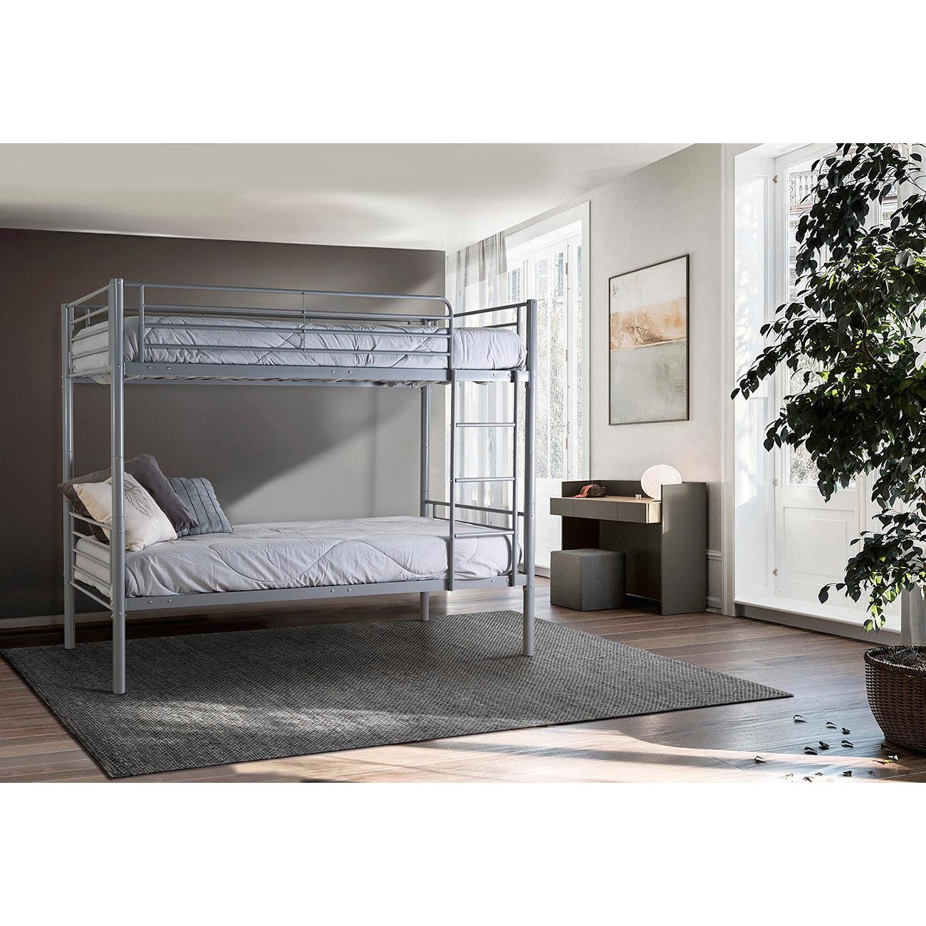 Litera Metalica Doble Cama 90cm AS110 Blanco