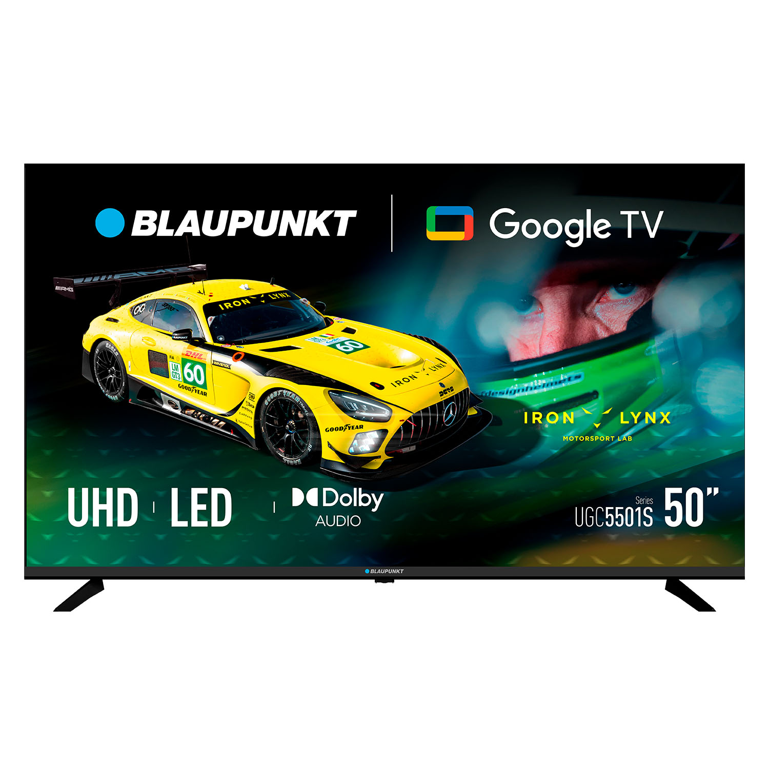 BLAUPUNKT Smart TV 50" 4K UHD LED, Google TV, Wi-Fi, Bluetooth 5.1, Chromecast Integrado, HDMI/USB, DVB-C/T/T2/S2, 50UGC5501S