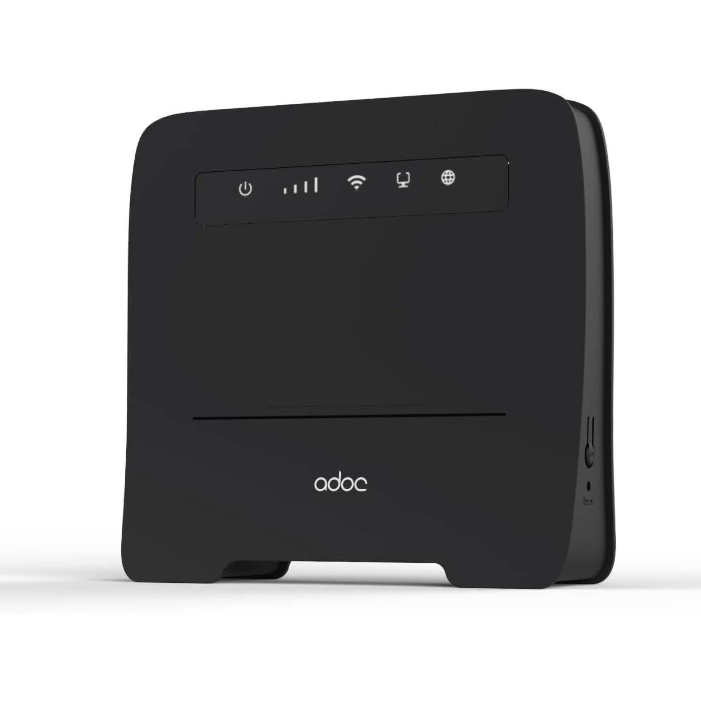 ADOC R45 Router 4G Cat 4, soporta VoTLE, 4 puertos ethernet, WiFi 300mbps