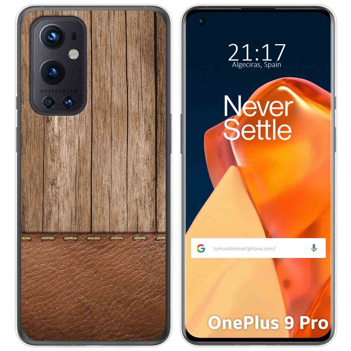 Tumundosmartphone Funda Gel Tpu para OnePlus 9 Pro 5G diseño Madera 09 Dibujos