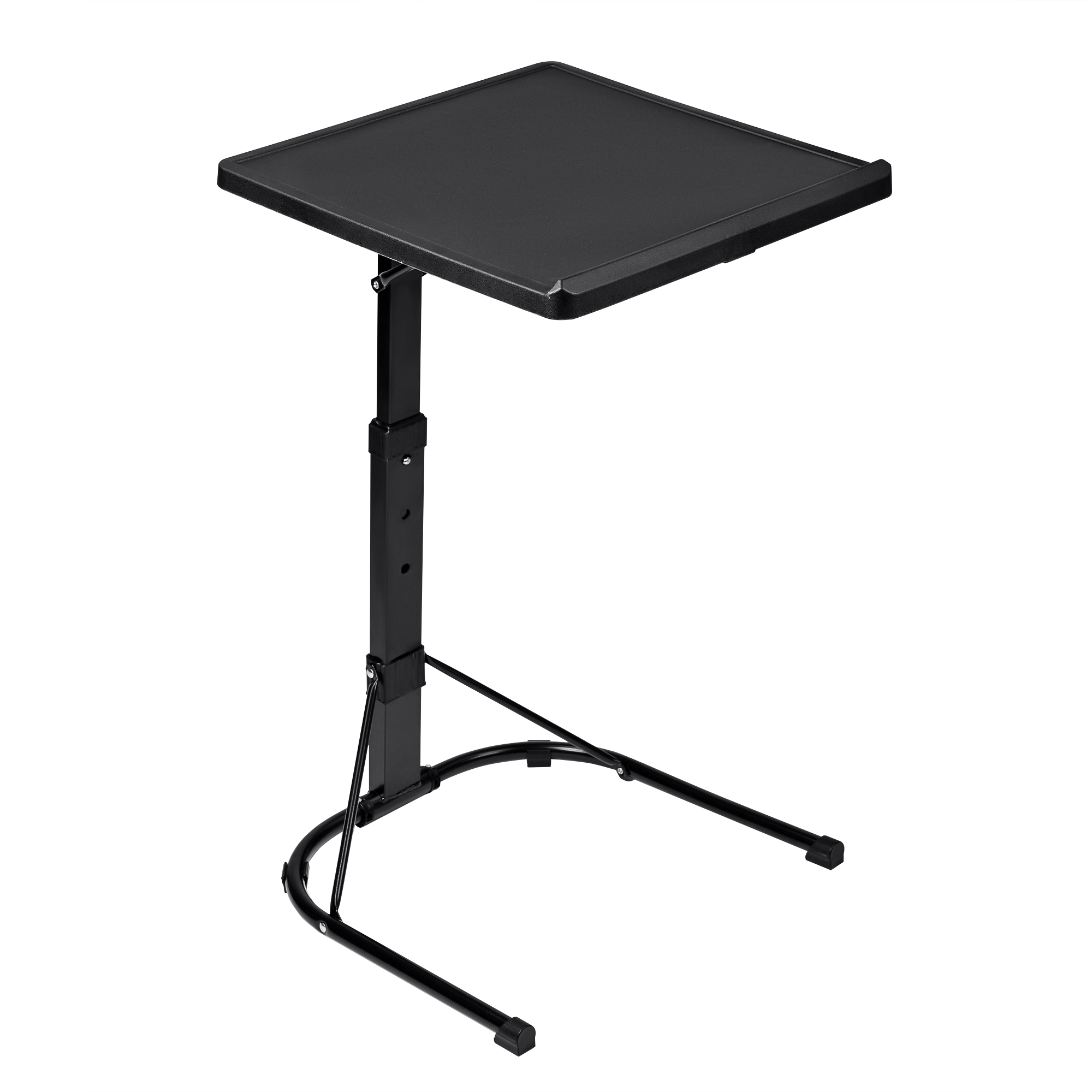T-LoVendo Mesa Auxiliar Plegable con Altura Ajustable, Forma de C, con 3 Alturas (de 63,5 a 76 cm), 3 Ángulos Ajustables, para Ordenador Portátil, Lectura, Sofá, Sillón