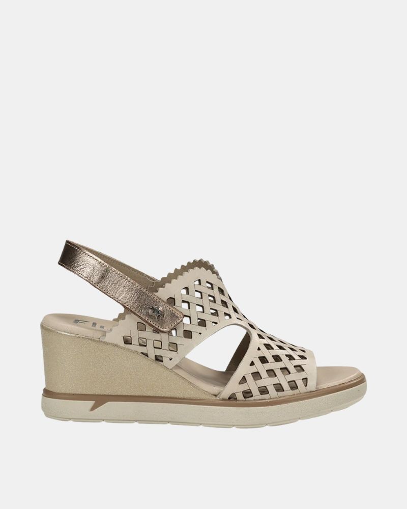 FLUCHOS F1972 Sandalias Abiertas Mujer Oro