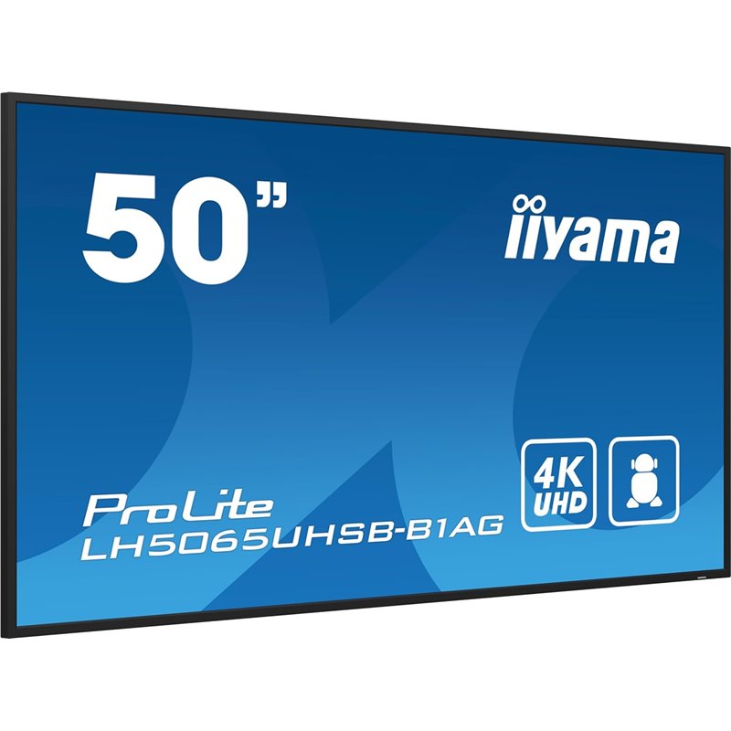 Pantalla Digital Signage iiyama LH5065UHSB-B1AG 49.5″ 4K VA 800 cd/m² Android 11 WiFi VESA