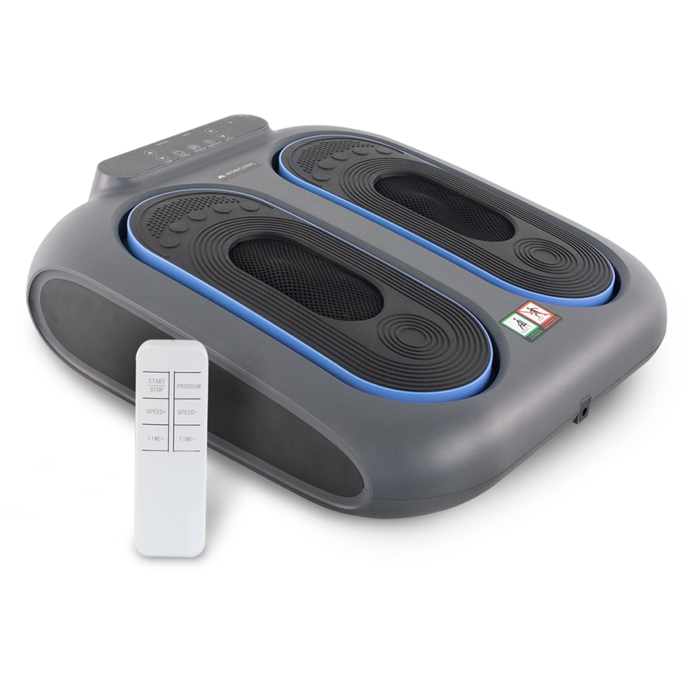 Mobiclinic Masajeador de pies Vibración 10 Niveles de Velocidad 5 Programas Temporizador Masajeador pies y piernas con vibración Vibrolegs Control remoto y panel de control LED VIBFIT