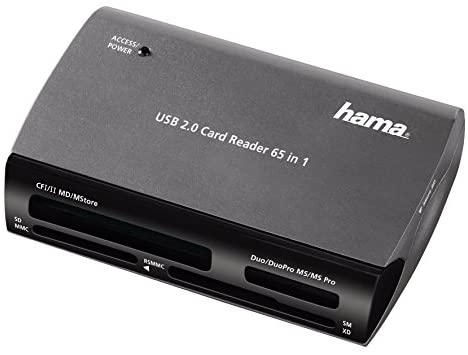 Hama - Hama 049009 - Lector de Tarjetas USB 2.0 65 en 1 Compacto