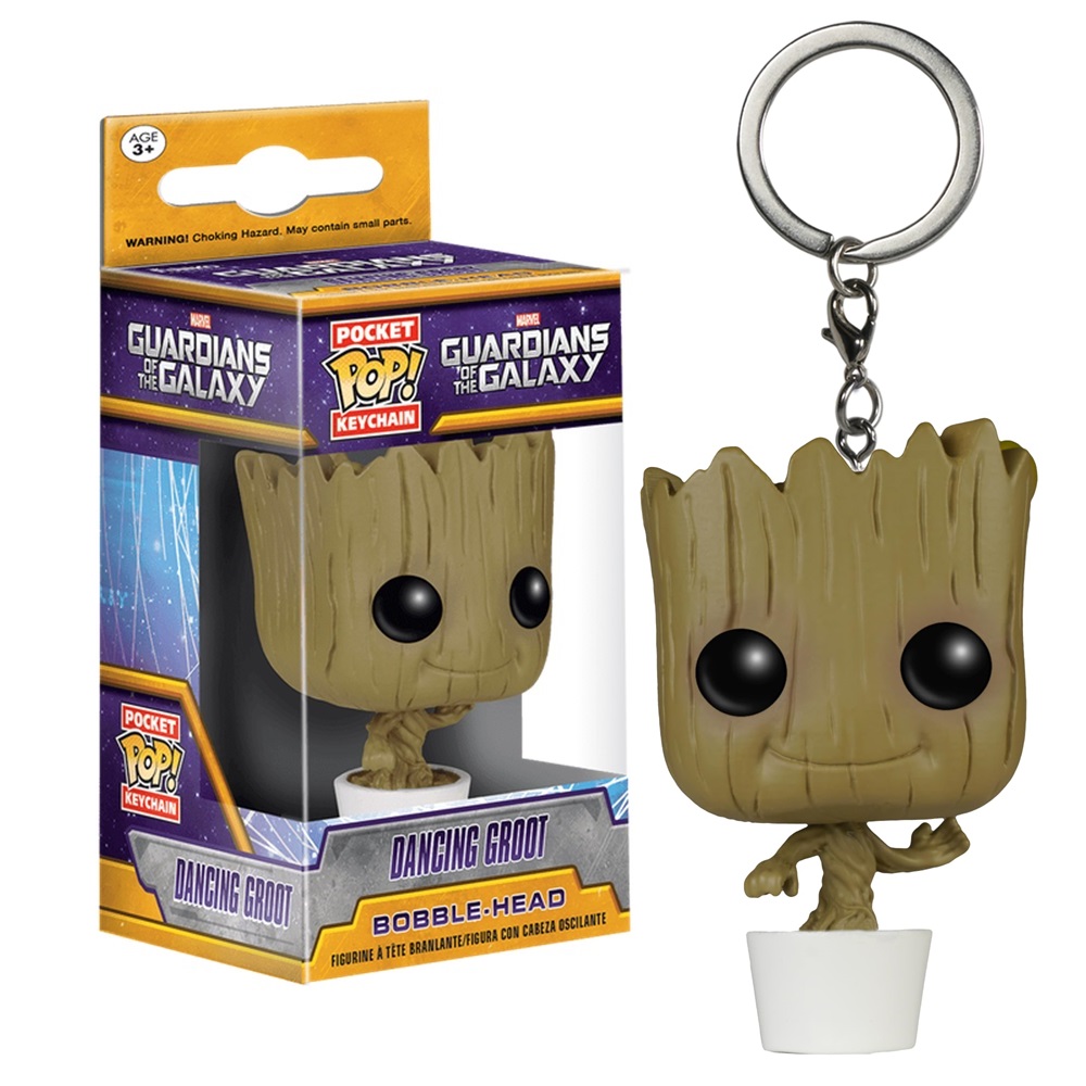 FUNKO POCKET POP! LLAVERO: LOS GUARDIANES DE LA GALAXIA - GROOT BAILANDO, 6715, TIENDA CON LICENCIA OFICIAL