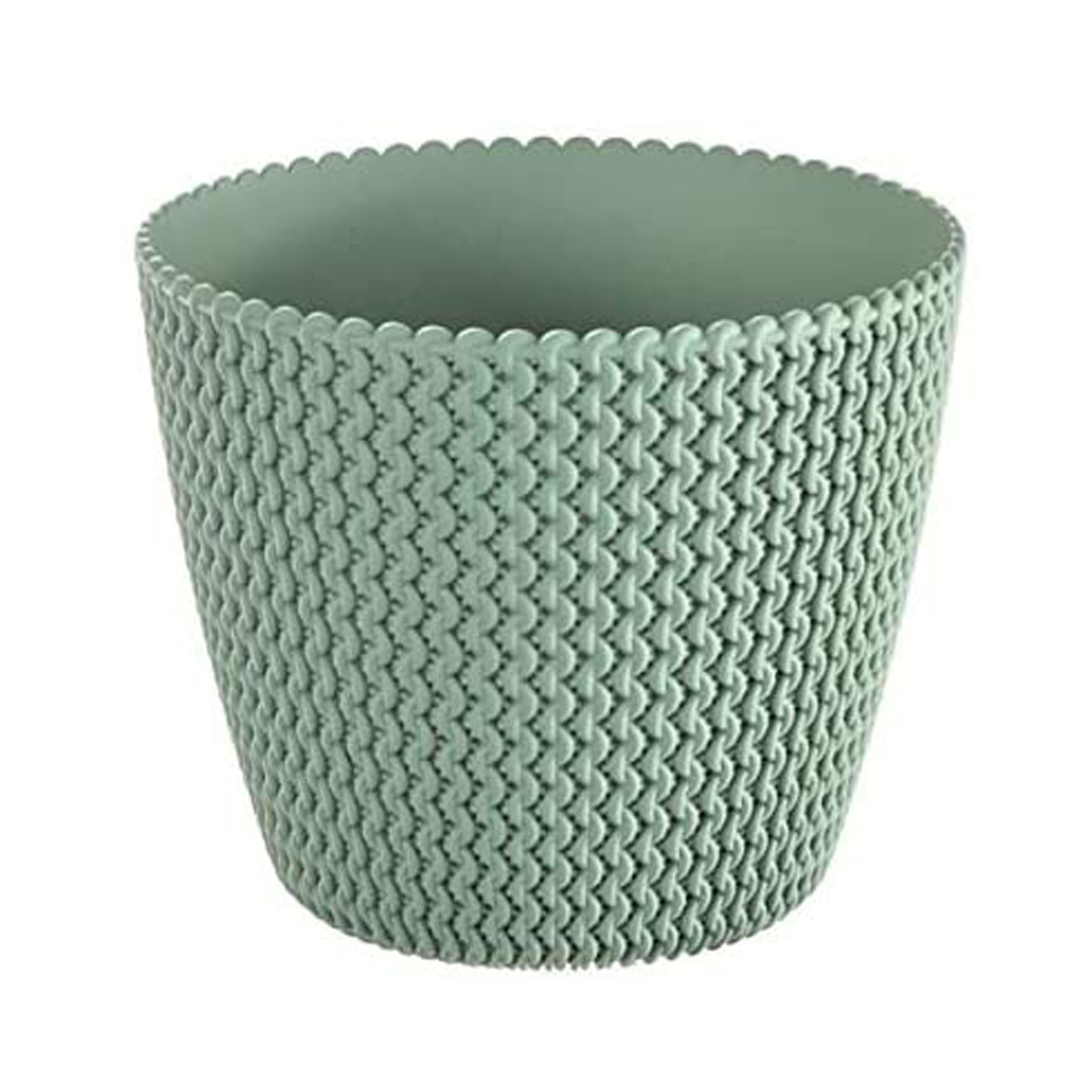 Maceta redonda 18,6L PROSPERPLAST Splofy de plastico en color gris, Ø34,1 x 28,9 cm