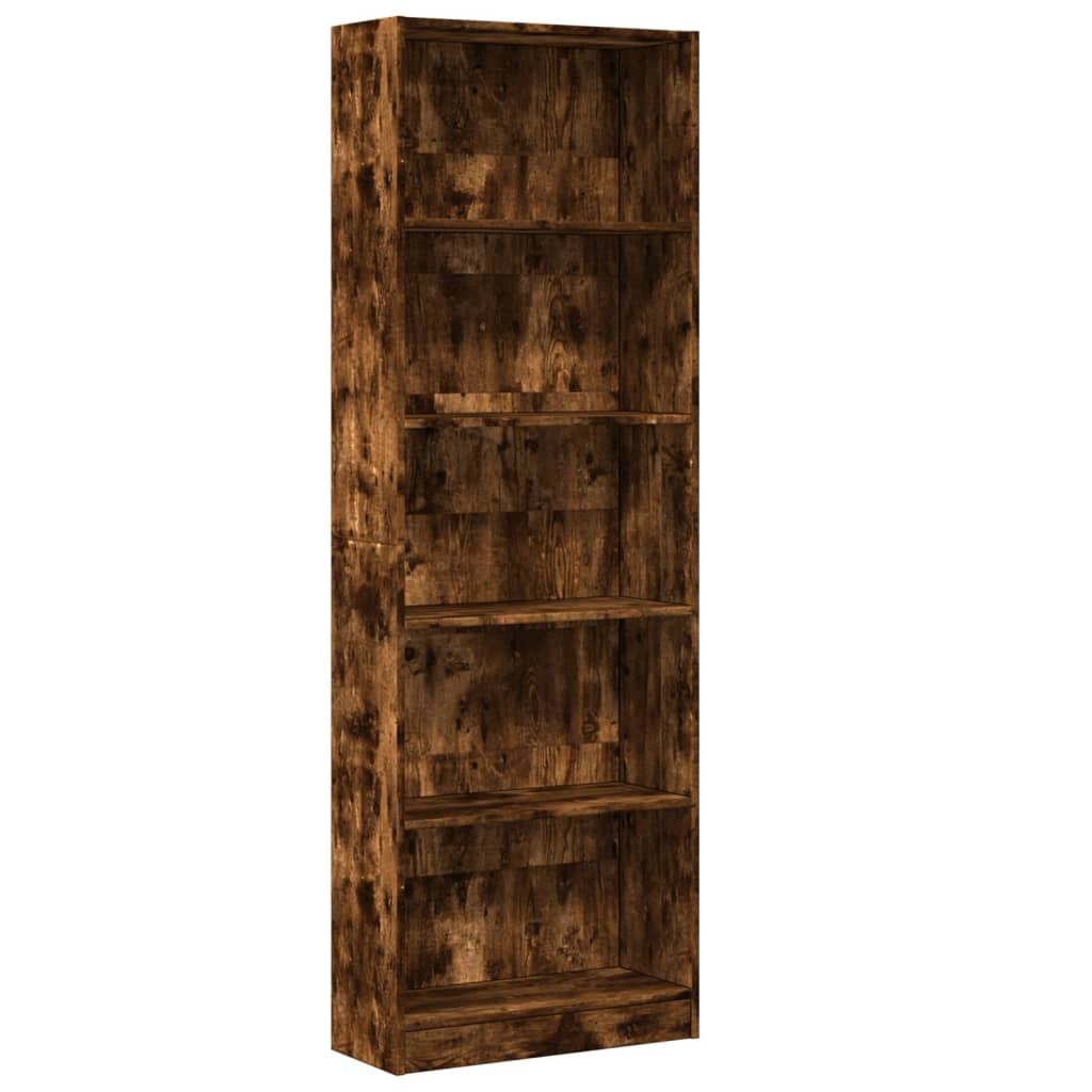 vidaXL Estantería de madera de ingeniería 60x24x176 cm Multicolor