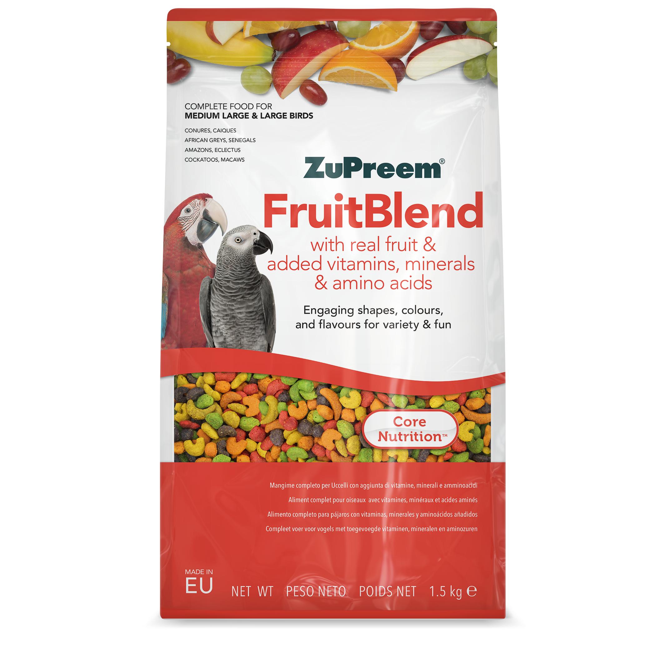 Zupreem Multifrutas Alimento Aves de Compañía - Loros, Guacamayos, Cacatúas, Caiques y Otros Pájaros Medios-Grandes y Grandes