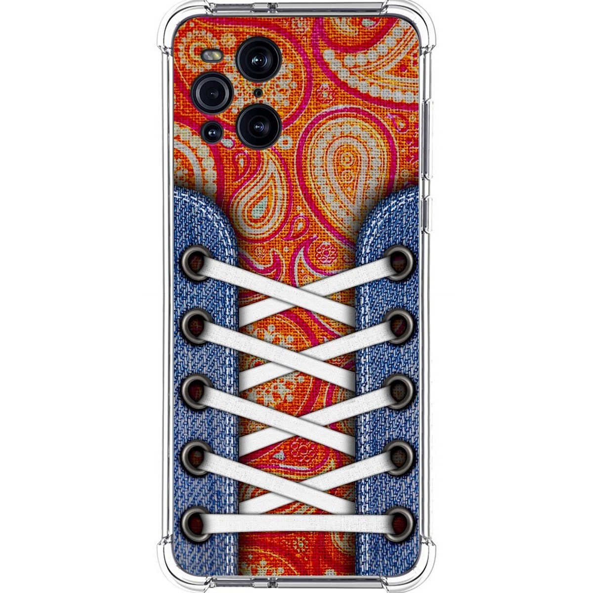 Tumundosmartphone Funda Silicona Antigolpes para Oppo Find X3 Pro 5G diseño Zapatillas 10 Dibujos