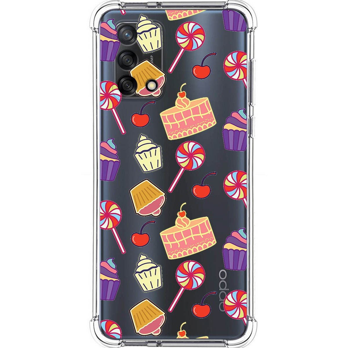 Funda Silicona Antigolpes para Vivo Y52 5G / Y72 5G diseño Dulces 01 Dibujos