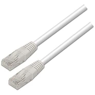 Aisens Cable de Red Latiguillo RJ45 2m Blanco Conmutador Router Módem