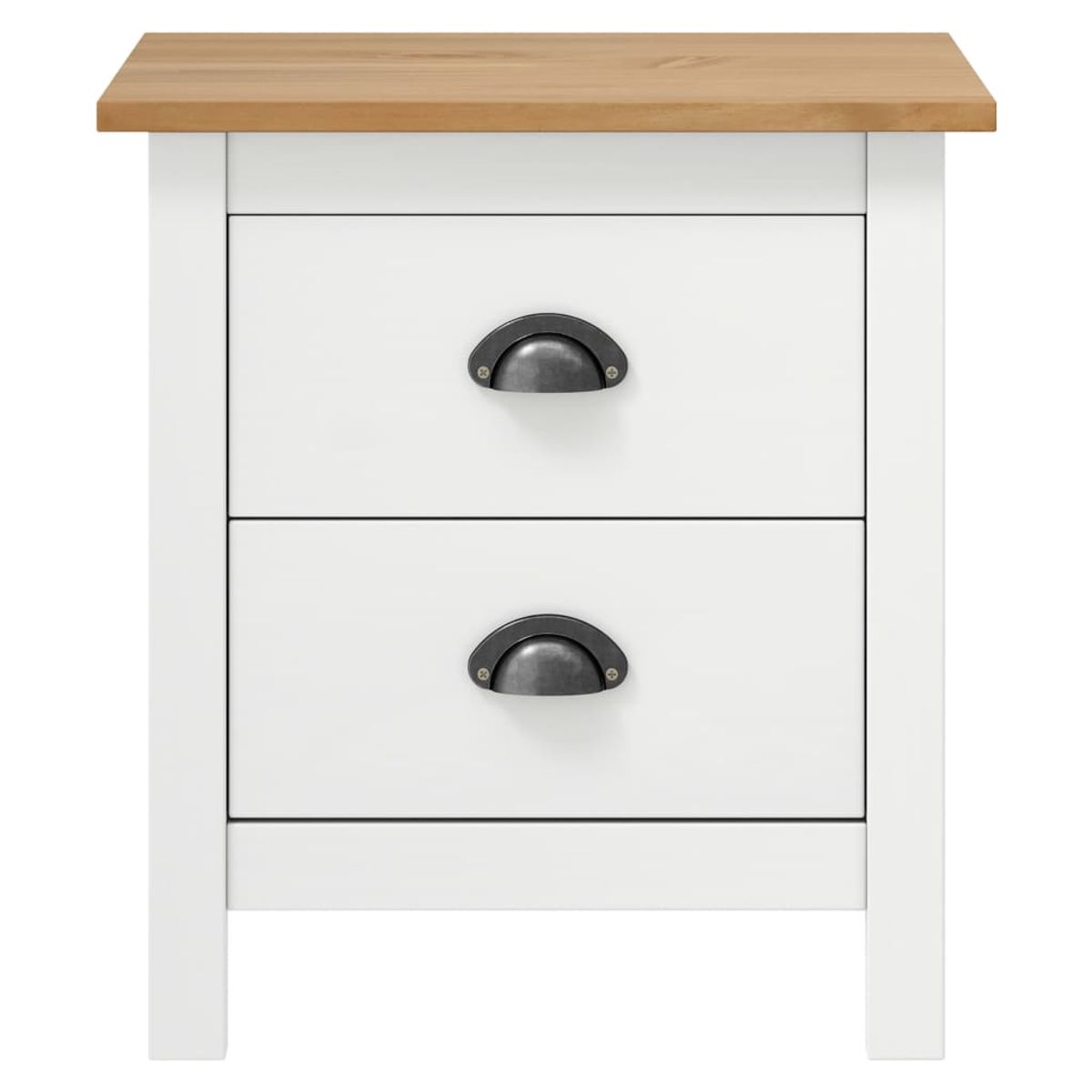 Mesita de noche Hill 2 cajones madera maciza de pino 49,5x46x35 cm