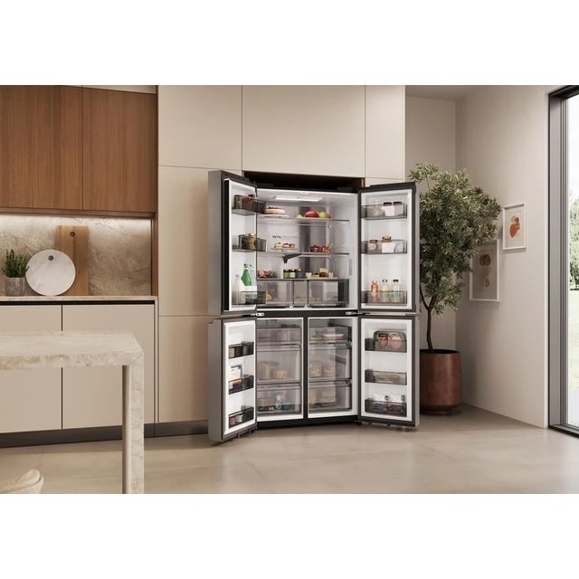 Frigo Combi MultiDoor 4 puertas Haier HCR59F18DNMM 706 L Inox Clase D Alto 182,5cm x 90,5cm  | Wifi
