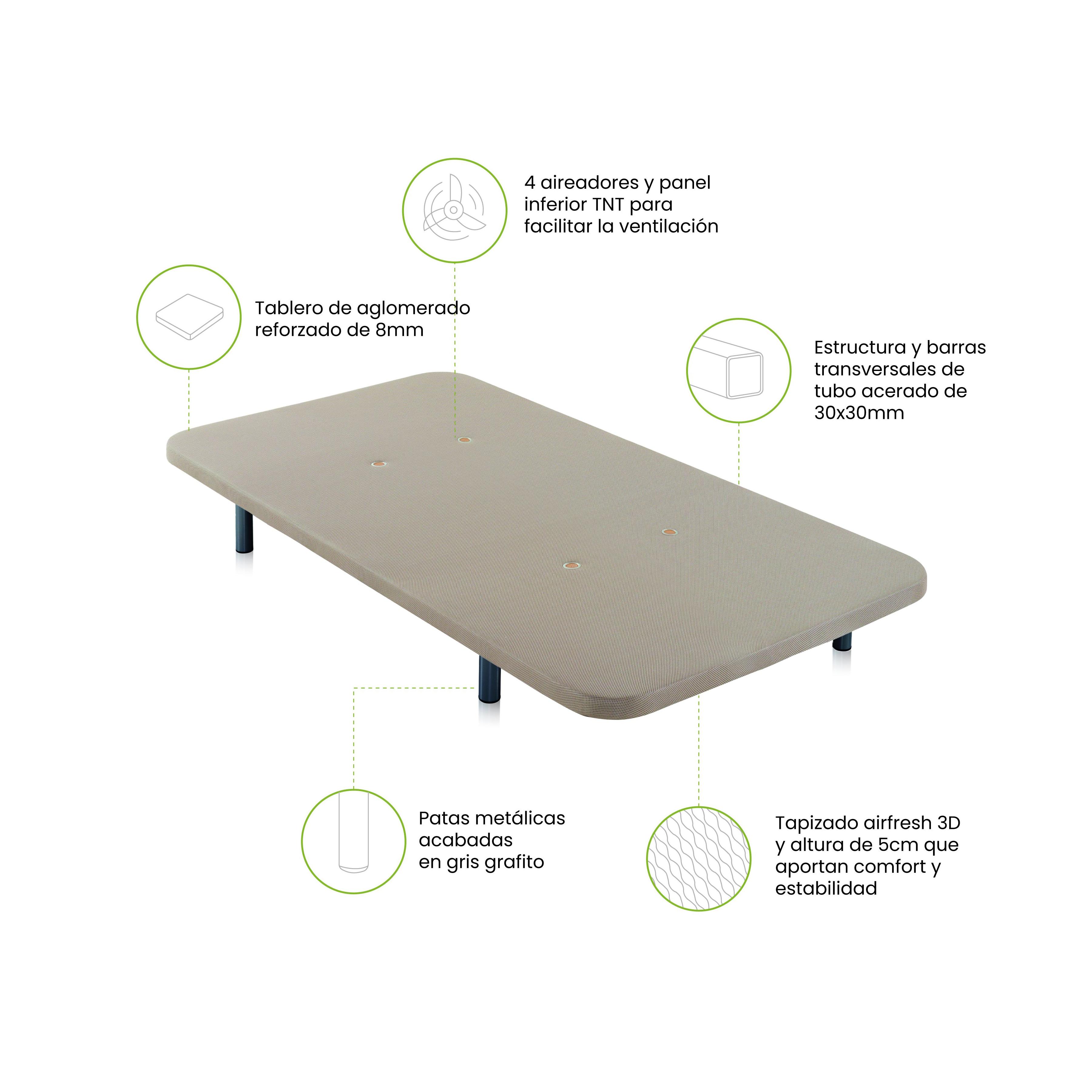 duehome - Base tapizada Air 3D