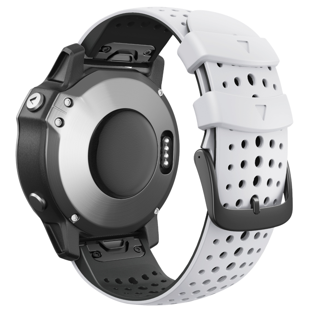 Correa de Silicona para Garmin Fenix 8 - 51mm / Fenix 7X Pro / Fenix 6X Pro / Enduro 3 / Epix 2 Pro 51mm, Modelo Agujeros Conectores Quickfit 26mm