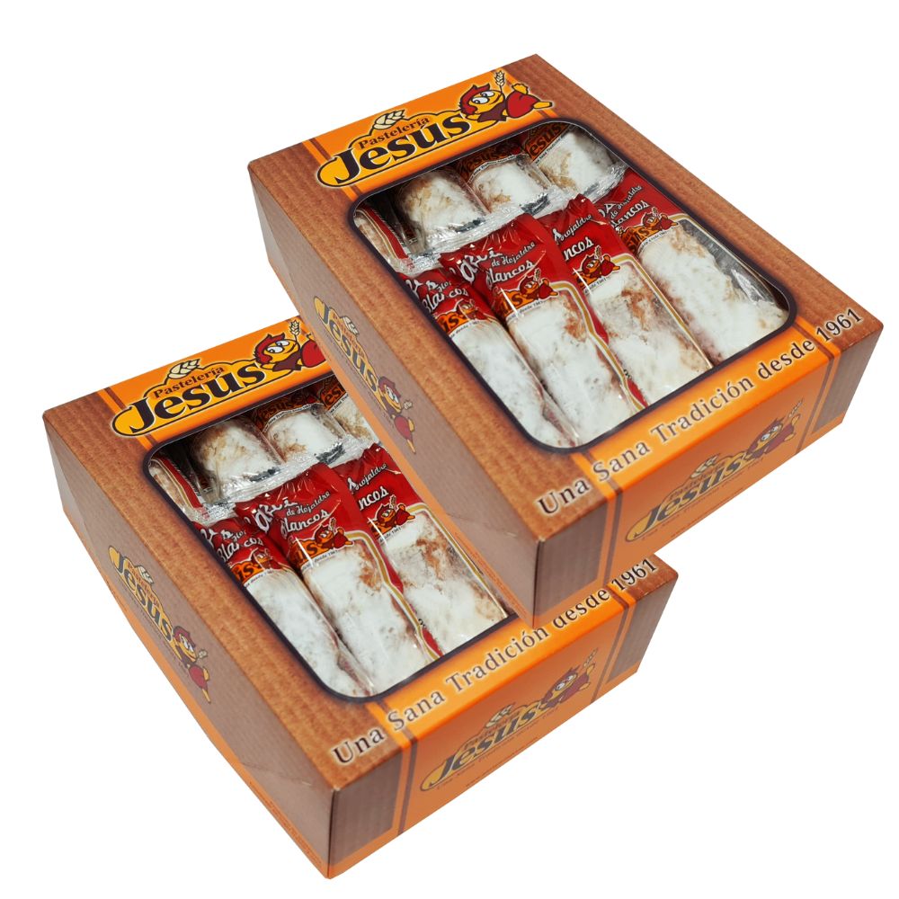 Patelería Jesús - Lazos de chocolate, Lazos blancos y Lazos Cebra - Lazos de hojaldre bañados en miel con cobertura a elegir - Formatos: granel, envueltos o blister