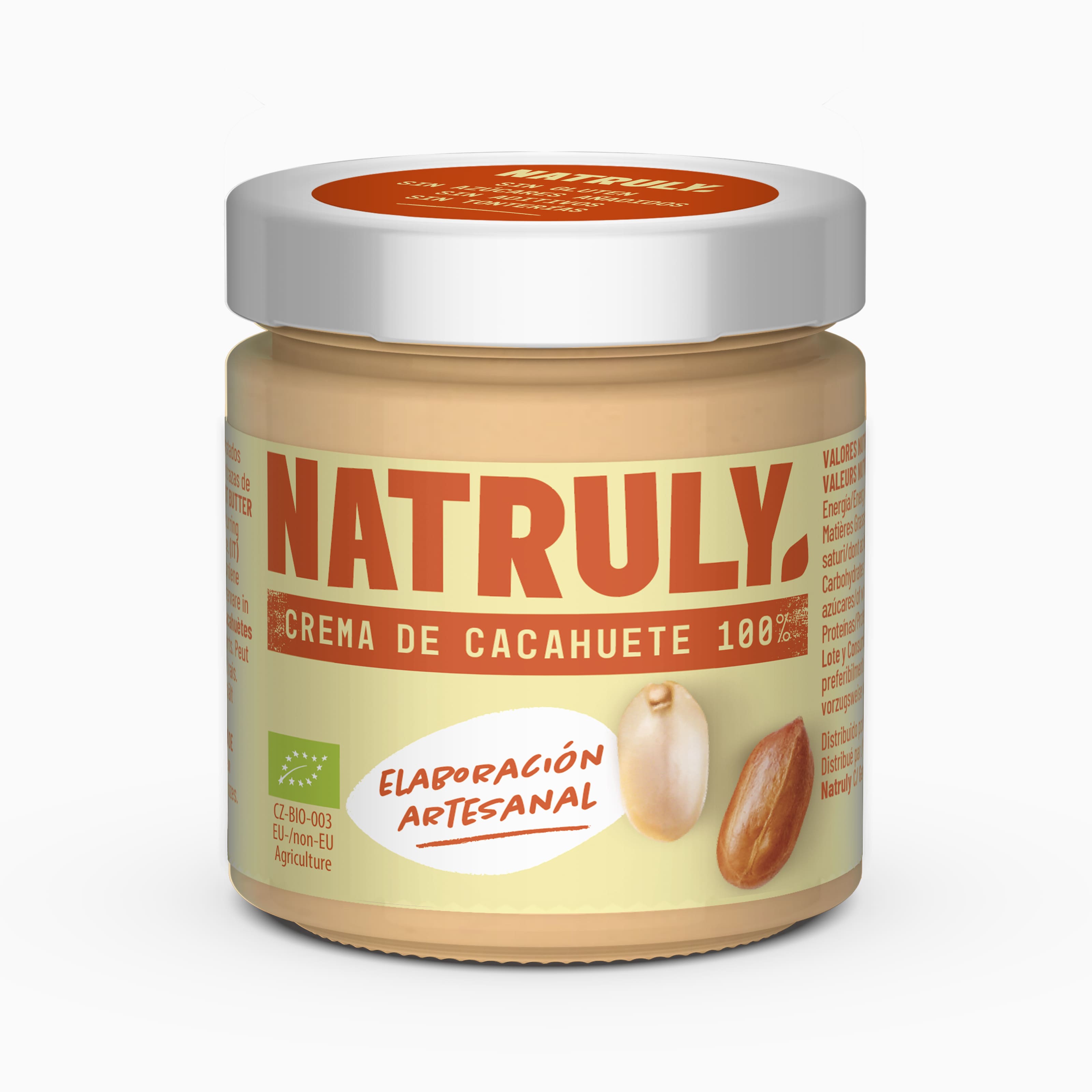 Natruly - Crema de Cacahuete 100%, BIO, 200g