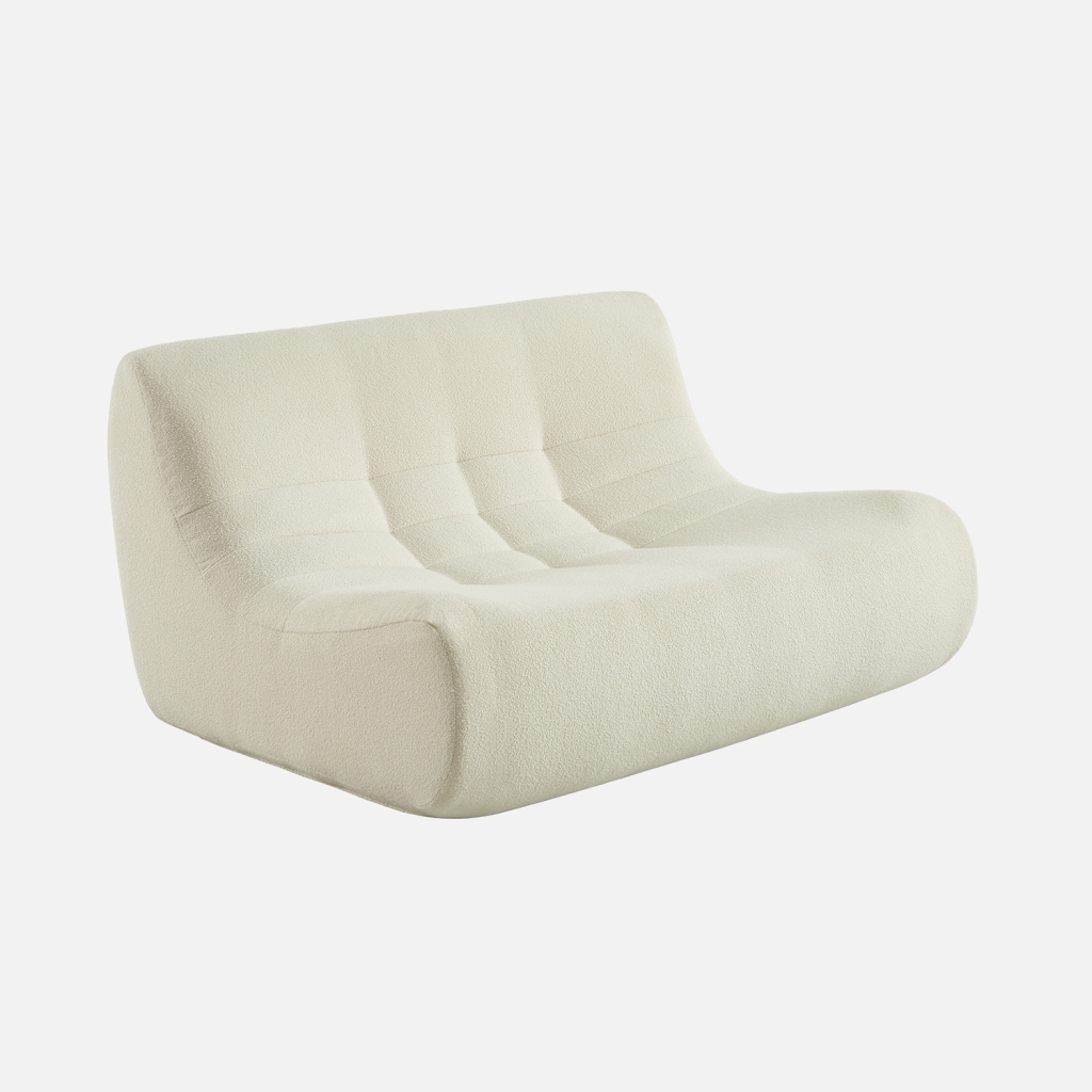 sweeek - Sillón borreguito texturizada, 2 plazas , Sokol borreguito , 137x105x72