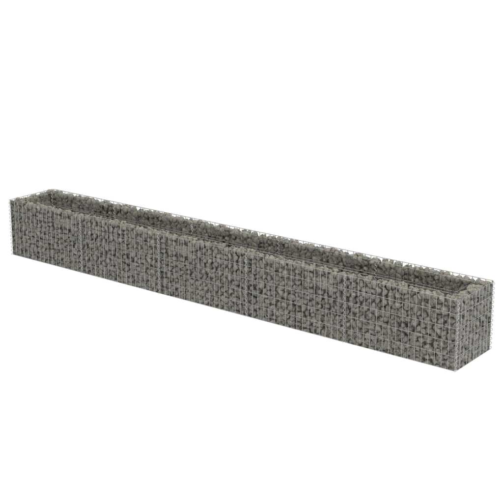 vidaXL Arriate de gaviones de acero Dimensiones 450 x 90 x 100 cm,  450 x 90 x 50 cm,  180 x 50 x 100 cm y mas