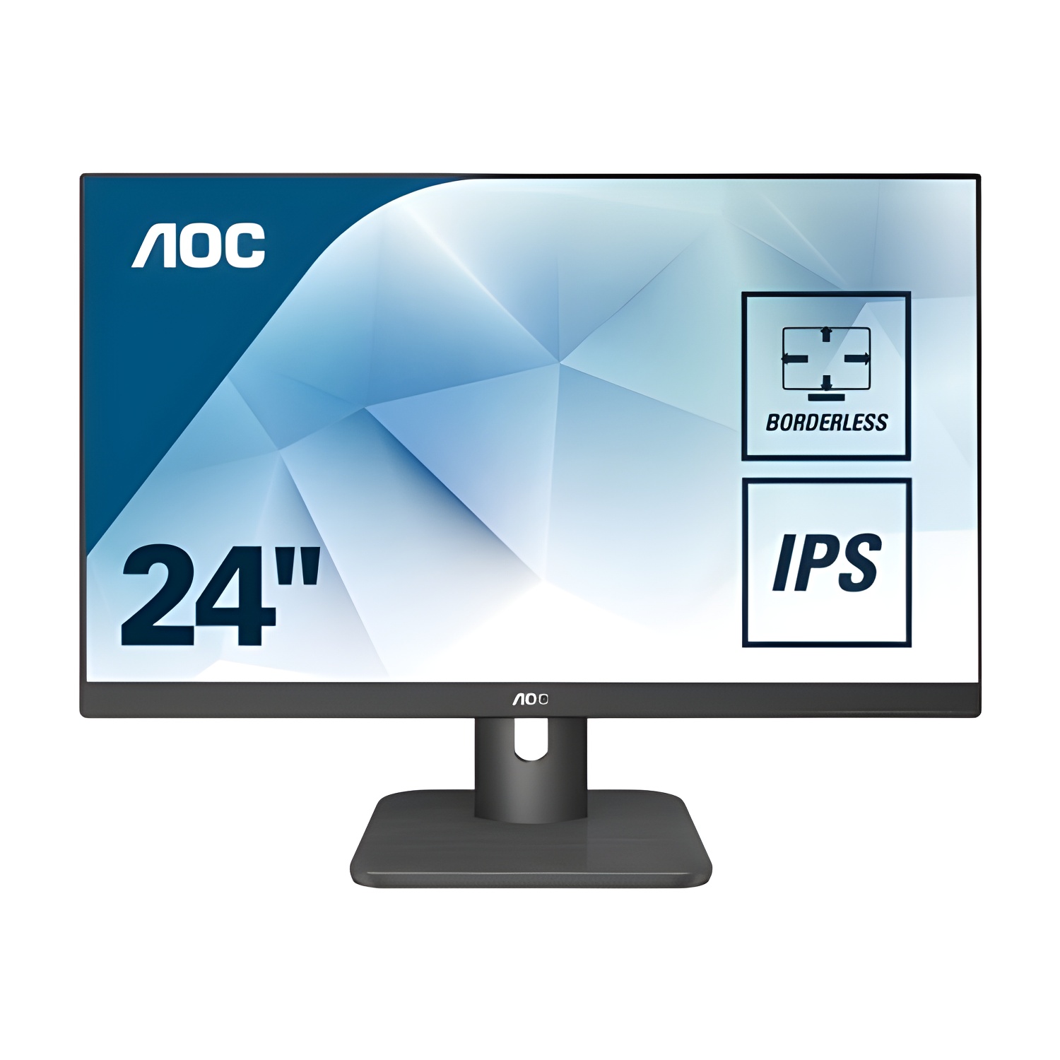 AOC 24E1Q 23.8" LED Monitor with Full HD 1920 x 1080 resolution, IPS technology, 250 cd/m² brightness, 1000:1 contrast, 5 ms response time, HDMI, VGA, and DisplayPort connectivity for an immersive viewing experience.