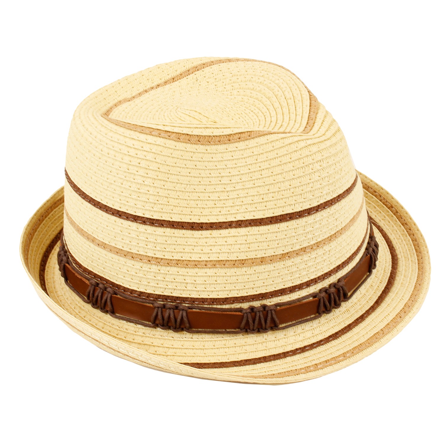 Sombrero EFERRI - Sombrero Fedora Cercal de Paja Natural para Mujer con Protección Solar