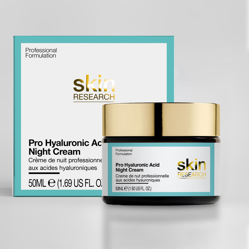 Skin Research Crema de Noche con Ácido Hialurónico Pro 50ml para Hidratación Intensa