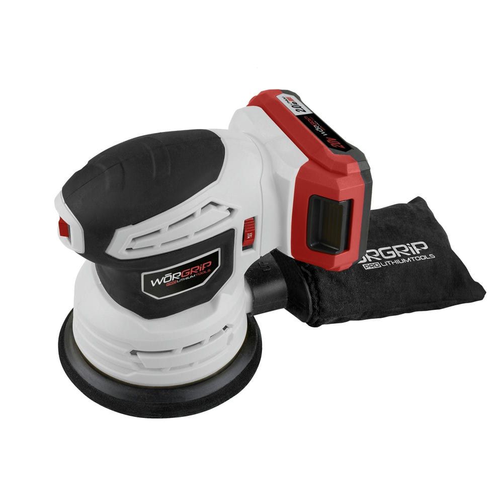Lijadora Excéntrica Worgrip Pro Batería 20V – Potencia y Precisión sin Cables