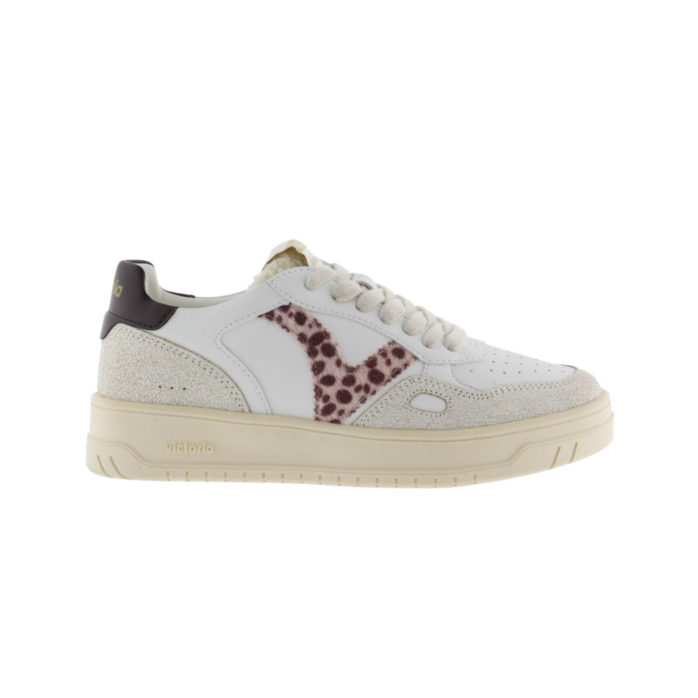 Victoria Seúl Zapatillas de efecto piel con piezas en serraje craquelado y logotipo en animal print 1257124