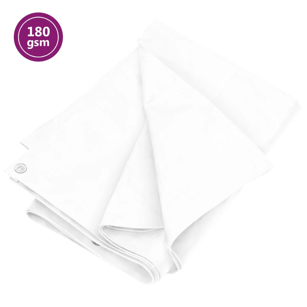 vidaXL Lona HDPE 180 g/m² 6x10m Toldo Camping Cubierta Refugio Acampada Color Blanco,  Gris,  Verde y mas